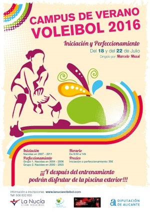 Cartel del Campus de Voley 2016