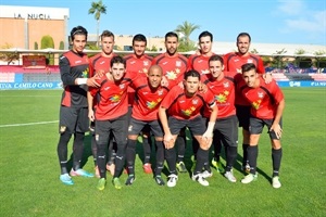 Alineación de La Nucía C.F. en su partido de ayer ante el Villajoyosa