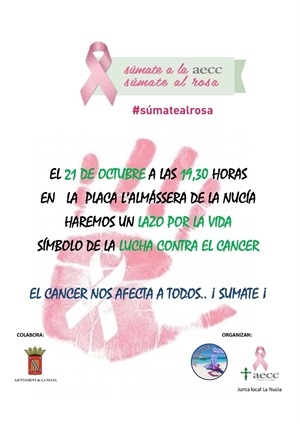 Cartel del gran Lazo Rosa por la Vida 2016