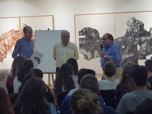 Pedro Lloret, concejal de Cultura, y Francesc Sempere, director de l'Auditori durante la presentación de la actividad