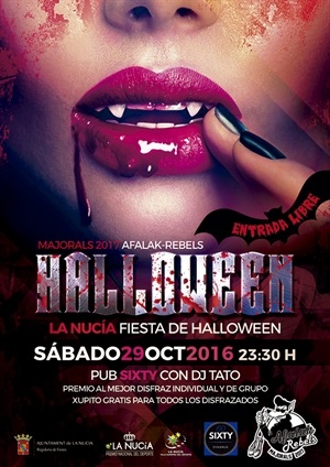 Cartel de Fiesta Nocturna de Halloween 2016