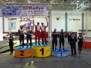 Podium del Nacional de Rallyes en La Nucía