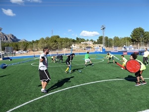 Los Titanes de La Nucía entrenando en la Ciutat Esportiva Camilo Cano