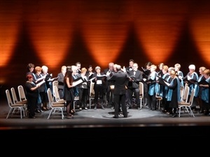 La coral de la Unió Musical el pasado domingo en l'Auditori