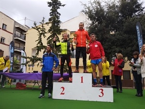 Podium en categoría veteranos con los nucieros 2ºAntonio Ibañez y 3º Manolo Tirado