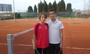 Los dos finalistas antes de empezar el partido