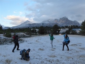 Fue la primera vez que muchos nucieros y nucieras vieron la nieve en La Nucía