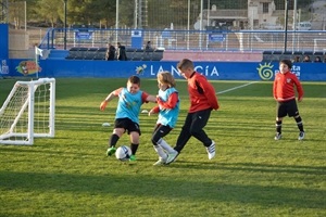 En el descanso los prebenjamines 2009 realizaron un partido