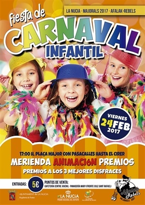 Cartel del Carnaval infantil de La Nucía 2017