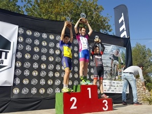 Guille en el podium de Chiva