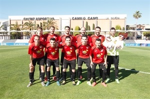 Alineación del CF La Nucía ayer ante el Altea