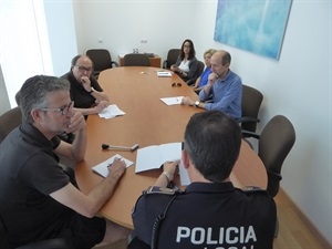 Reunión de coordinación esta mañana entre distintas Concejalías del Ayuntamiento, Policía Local y Servicios Técnicos