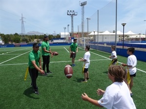 Los más pequeños pudieron disfrutar del fútbol americano