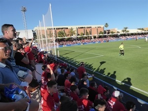 La afición rojilla no dejó de animar durante todo el encuentro