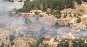 El fuego se declaró a las dos del mediodía en la Partida Boliquet de La Nucía