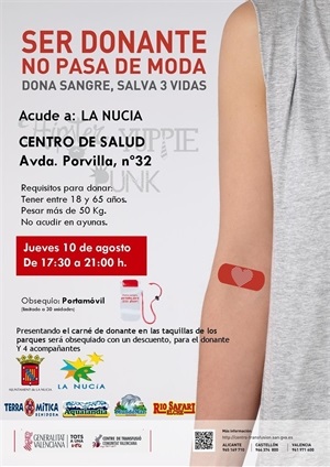 Cartel de donación de Sangre