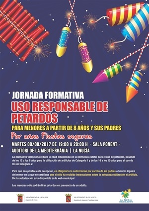 Cartel “Jornada Formativa para el Uso responsable de Petardos”