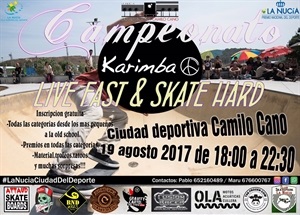 Cartel del I Campeonato Skate Karimba