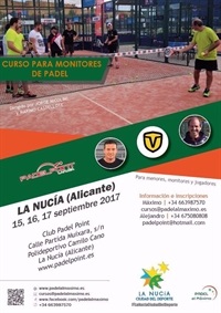 La Nucia cartel Padel curso sept 2017