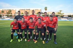 Alineación del CF La Nucía ayer ante el Borriol