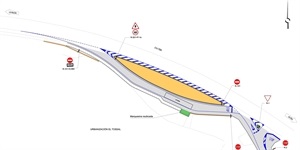 Plano de la actuación en la parada de bús escolar en la Urbanización El Tossal