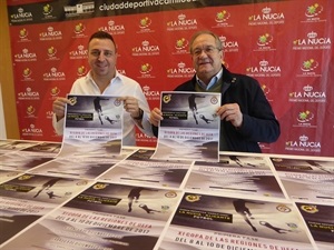 Damián López, FFCV y Sergio Villalba, concejal de Deportes en la presentación del evento