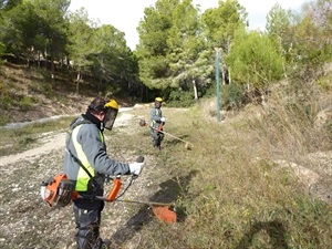 El programa EMCORP contrata a dos peones para realizar limpieza contra incendios