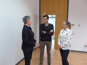 Eva Naranajo, concejala de Comercio, y Miguel Ángel Ivorra, concejal de Urbanismo, en la visita de esta mañana