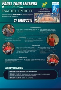 Cartel de Padel TourLegends enero 2018