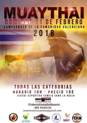 Cartel del Autonómico de Muaythai 2018