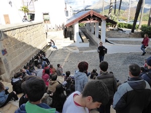 Parada en el "Llavador" de la visita turística guiada por La Nucía