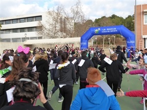 Llegada a meta de los alumnos de sexto del Colegio Sant Rafel