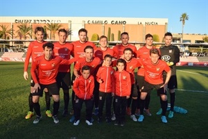 Alineación del CF La Nucía en su partido ante el Recambios Colón