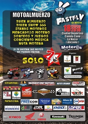 Cartel Motoalmuerzo FastFly La Nucía