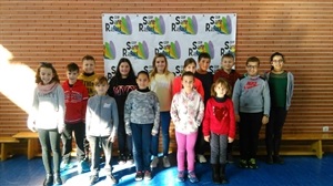 Escolares premiados esta mañana en el concurso literario Sambori 2018 en el Colegio Sant Rafel de La Nucía