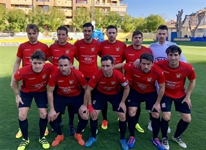 Alineación del CF La Nucía ayer en Orihuela