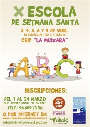 Cartel de la Escuela de Setmana Santa 2018