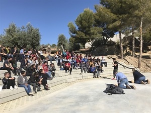 La nueva grada del CEM Captivador fue estrenada en este curso de Scouts Valencians