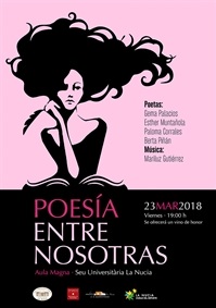 La Nucia Cartel Poesia Ente nosotras 2018