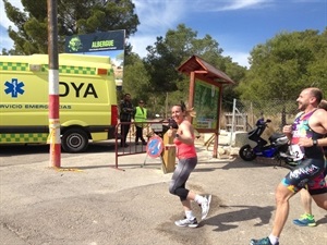 Eva Naranjo en plena carrera