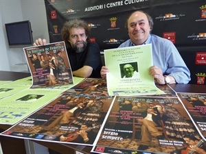 En la presentación del estreno teatral participaron Sergio Sempere, director y Pedro Lloret, concejal de Cultura