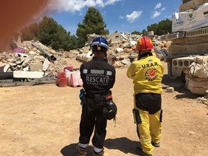 Fue un entrenamiento conjunto entre el grupo de Castellón el USAR 13 de La Nucía