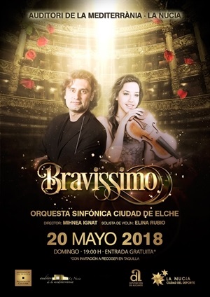 Cartel del concierto de la Orquesta Sinfónica Ciudad del Elche en La Nucía