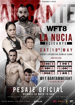 Cartel de la velada de Artes Marciales WTF8 en La Nucía