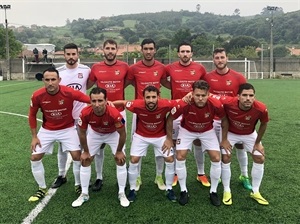 Alineación del CF La Nucía en su partido de ayer en Escobedo