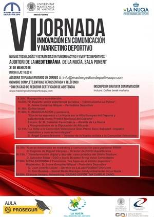 Cartel de la Jornada de Marketing Deportivo de la UPV