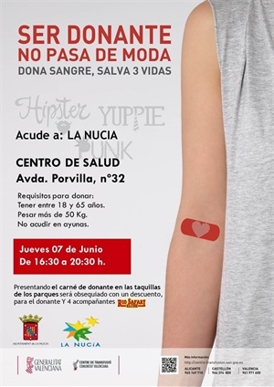 Cartel de la Donación de Sangre de junio