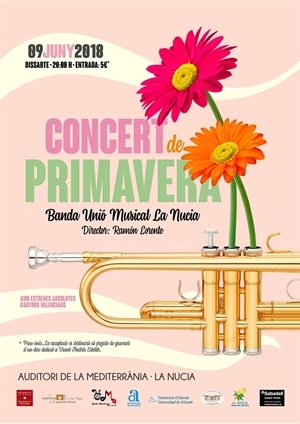 Cartel "Concert Primavera" de la Unió Musical La Nucía