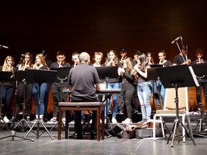 Clase de tercero B de ESO durante su actuación