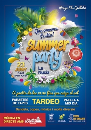 Cartel de la "Summer Party, que comence la festa" 2018